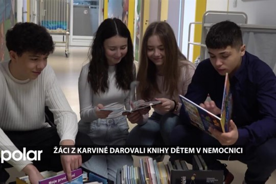 Žáci ze ZŠ Školská v rámci Dne darování knih zkrátili čas dětem v nemocnici čtením