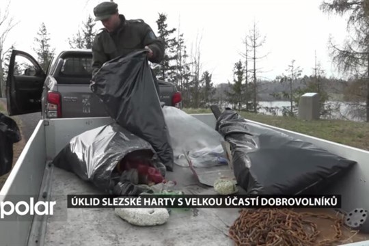Úklid přehrady Slezská Harta za účasti hejtmana MSK, zástupců města obcí a mnoha dobrovolníků