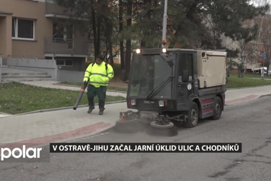 V Ostravě-Jihu začal jarní úklid ulic a chodníků