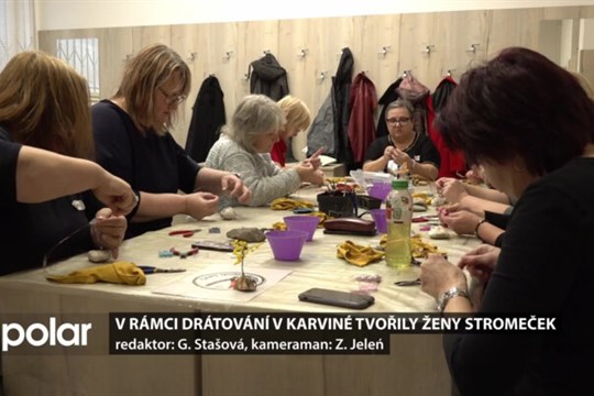 V Karviné se konal první workshop drátování, na kterém se tvořil stromeček štěstí