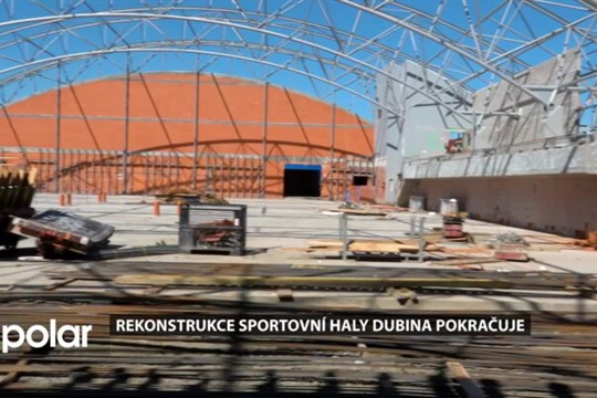 Rekonstrukce sportovní haly Dubina v Ostravě pokračuje