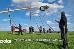 V Bukovci místní hasiči udržují tradici ručního stavění májky