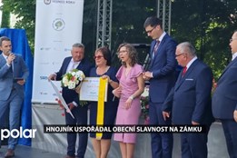 Hnojník uspořádal obecní slavnost na zámku, kde převzal ocenění Vesnice roku MSK